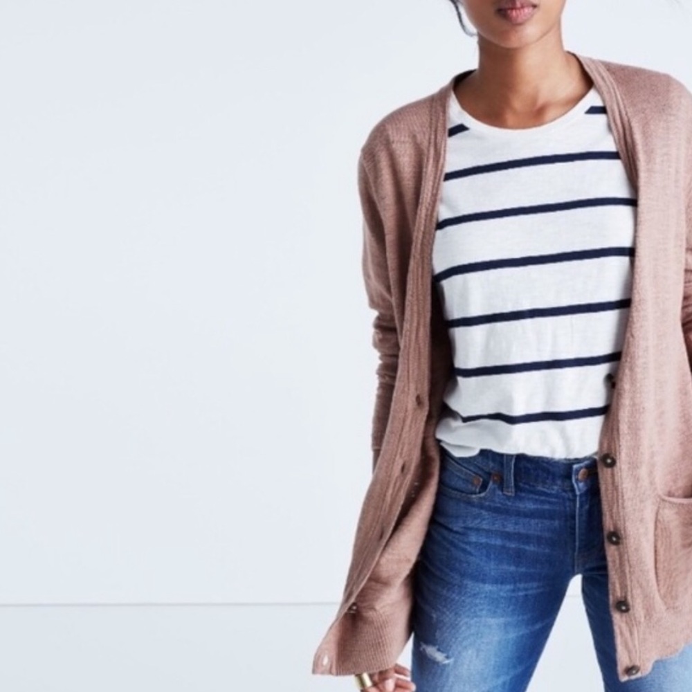 🚫SOLD — Madewell blush graduate cardigan XXS
